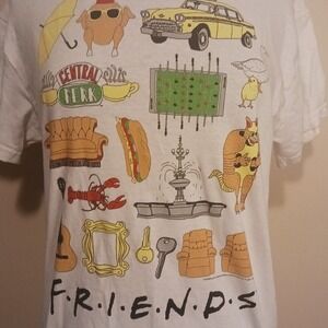 Friends TV Show T-Shirt‎ Iconic Symbols Gildan White Medium